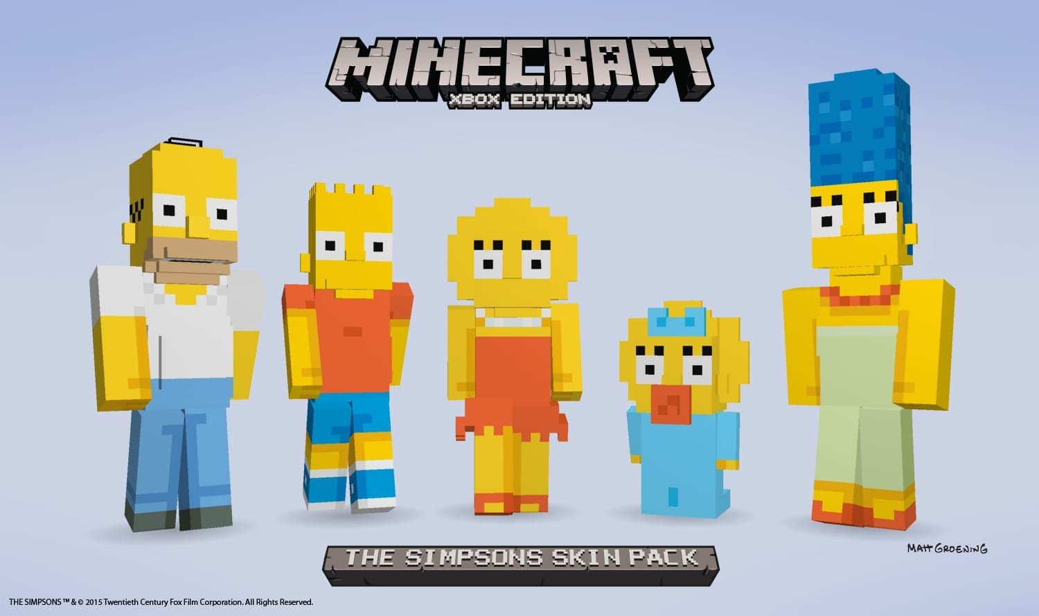 Los Simpsons llegan a Minecraft en forma de Skin