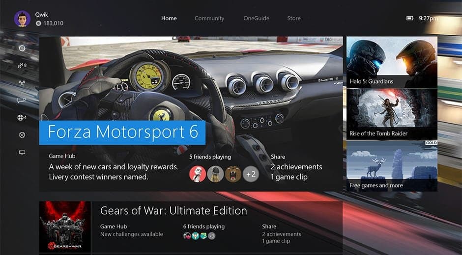 A detalle la actualización de Noviembre para el Xbox One