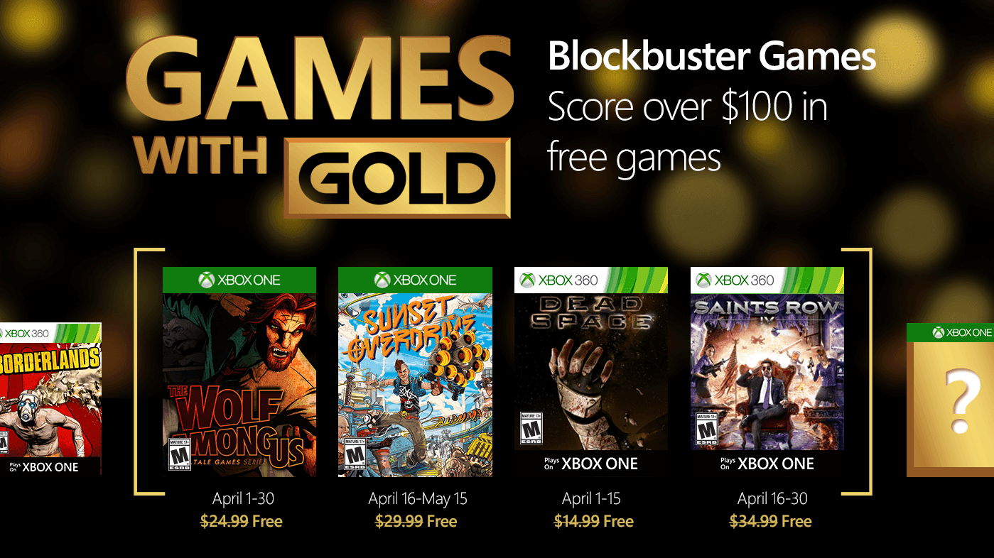Estos son los juegos gratis para abril en Xbox