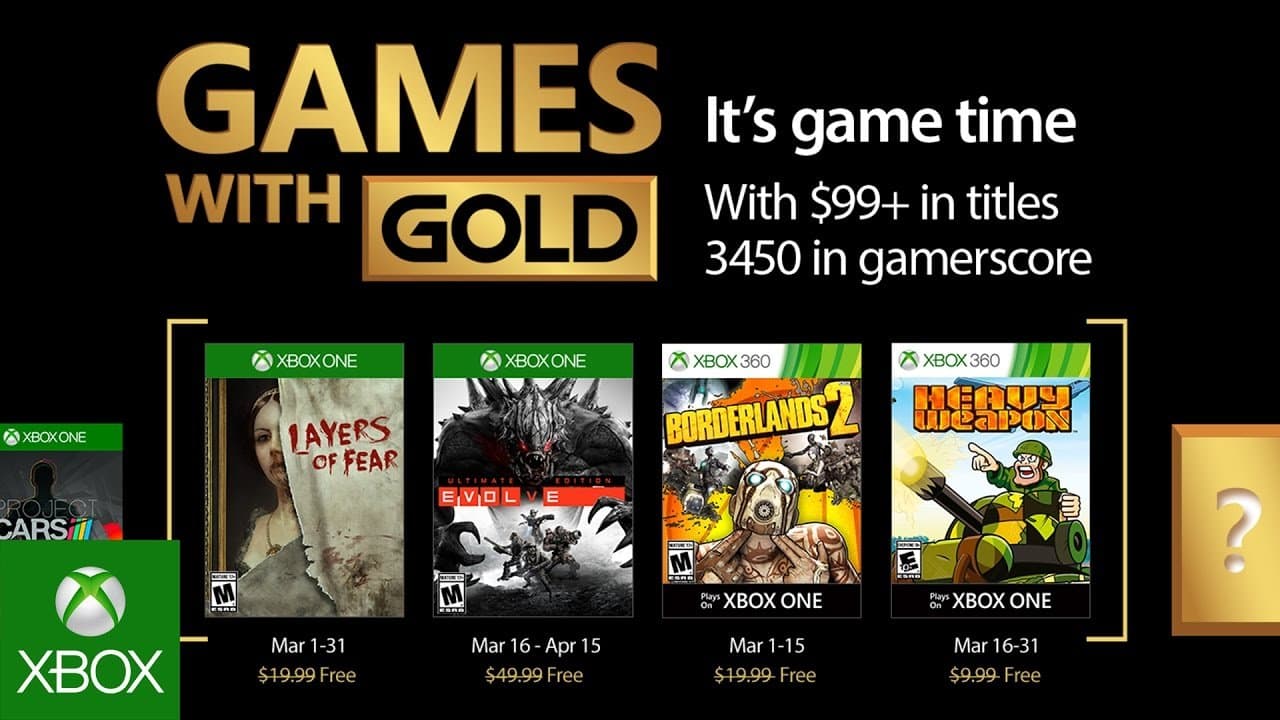 Evolve y Borderlands 2 en los juegos gratis de Xbox de Marzo