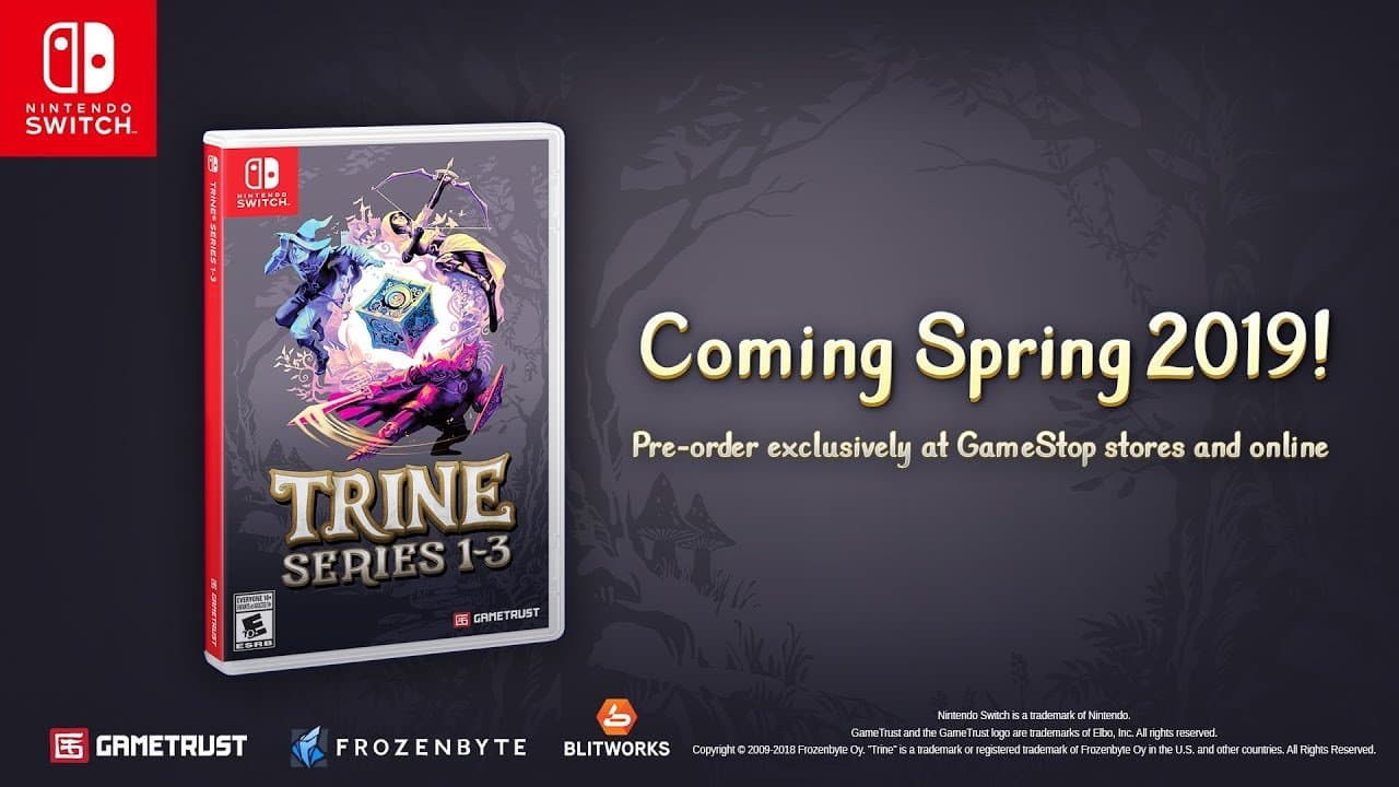 Los tres juegos de Trine para el Nintendo Switch en un solo cartucho