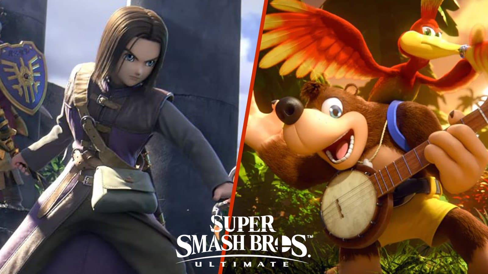 #E32019 – Anuncian al Héroe de Dragon Quest y a Banjo-Kazooie como los próximos personajes DLC para Super Smash Bros. Ultimate