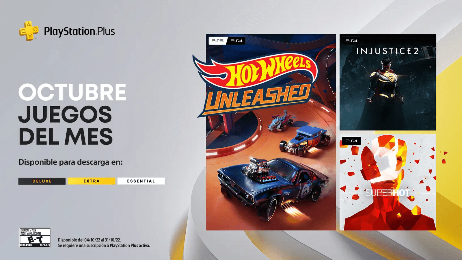 Estos son los juegos mensuales de PlayStation Plus para octubre