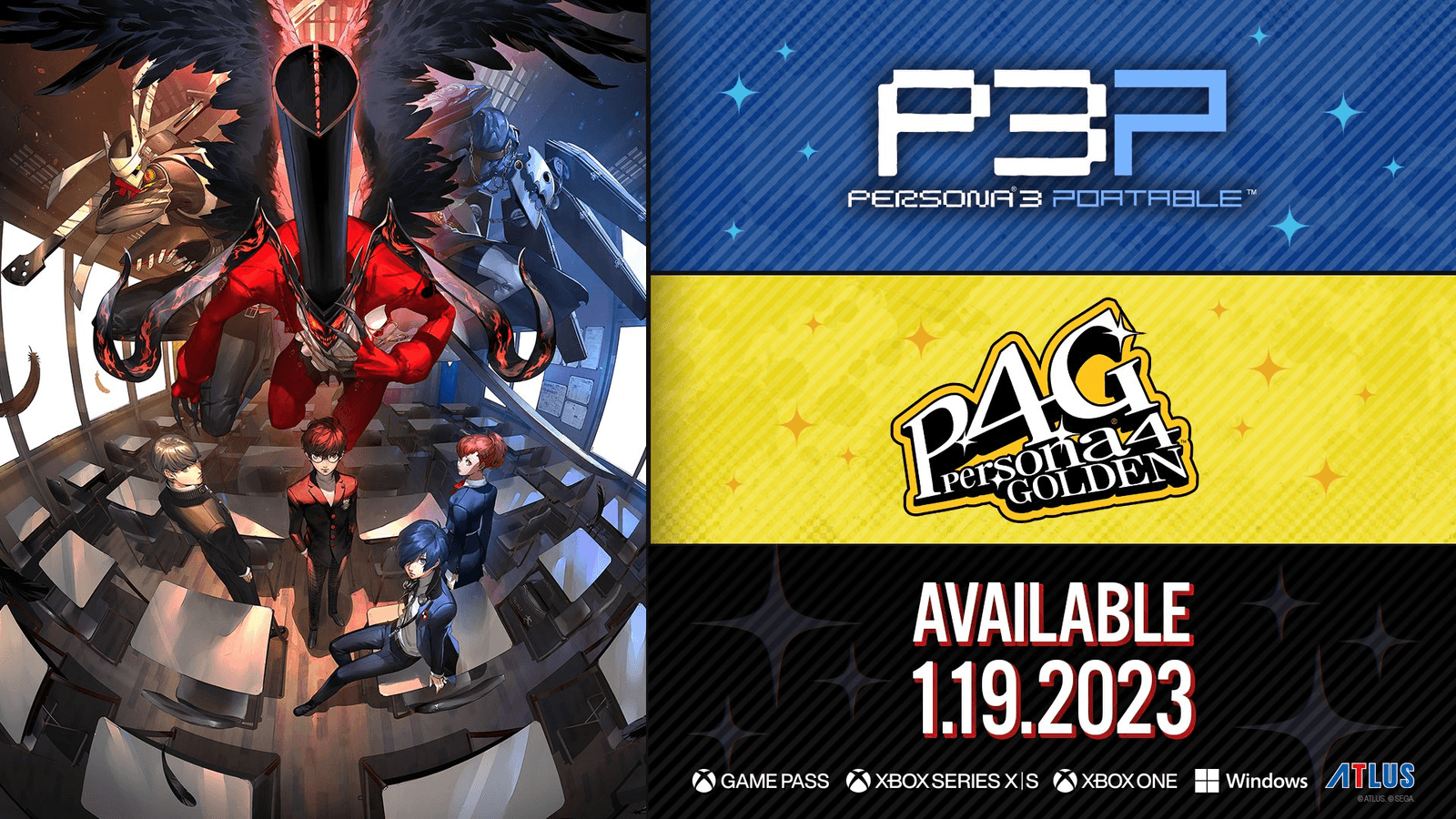 Persona 3 Portable y Persona 4 Golden serán lanzados el 19 de enero 2023