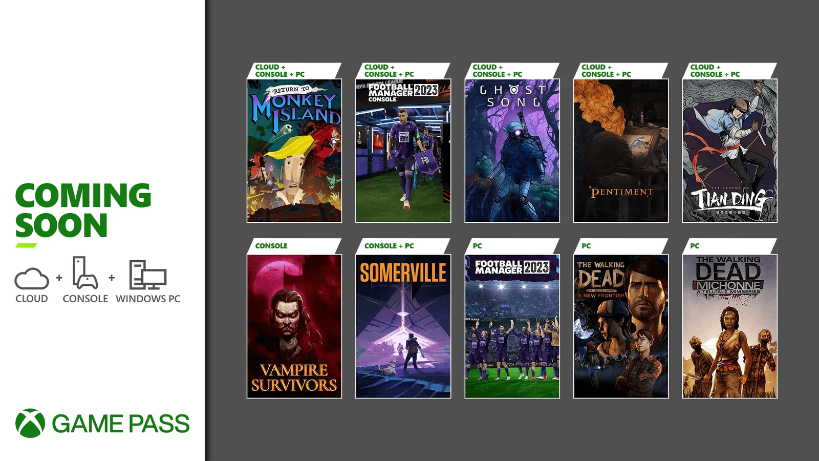 Actualización de la librería de juegos de Xbox Game Pass de noviembre