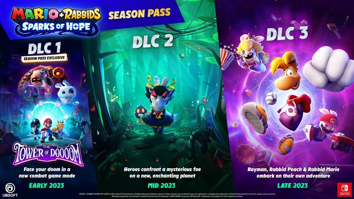 Ubisoft anuncia detalles del contenido del pase de temporada para Mario + Rabbids Sparks of Hope