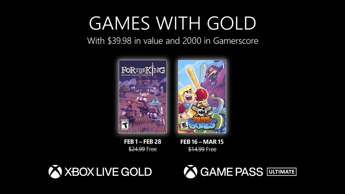 Anunciado los Games with Gold de febrero 2023