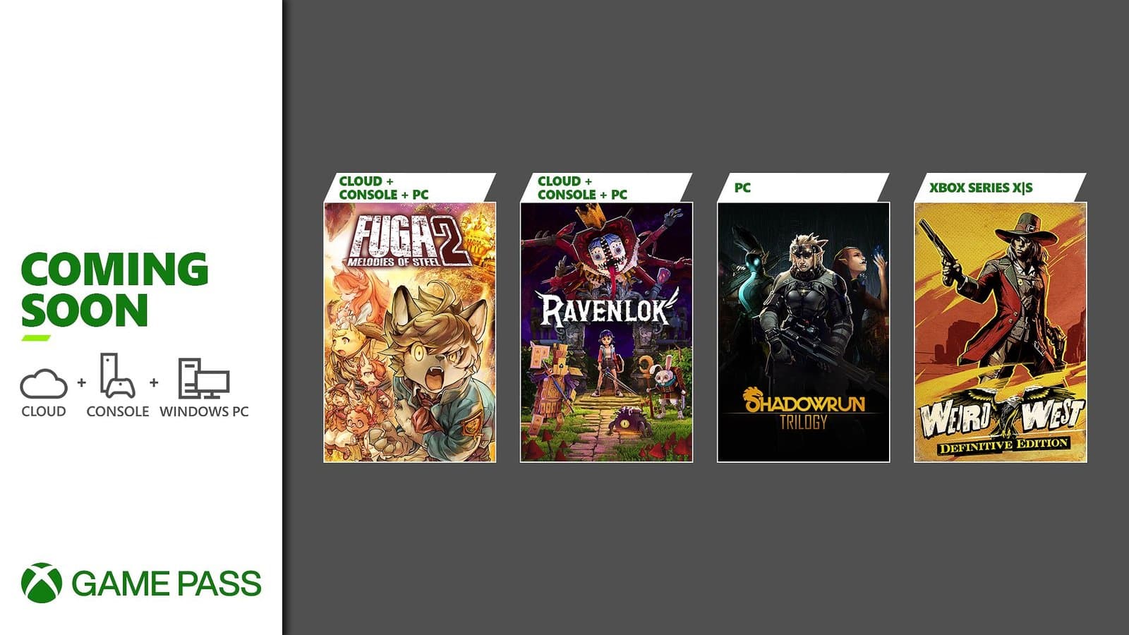 Ravenlok y Fuga: Melodies of Steel 2 llegan a Xbox Game Pass en la actualización de mayo