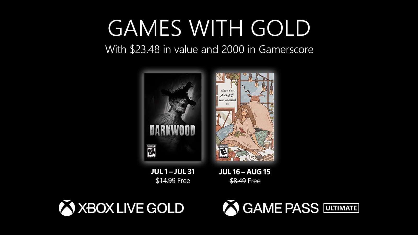 Estos son los Games with Gold para julio