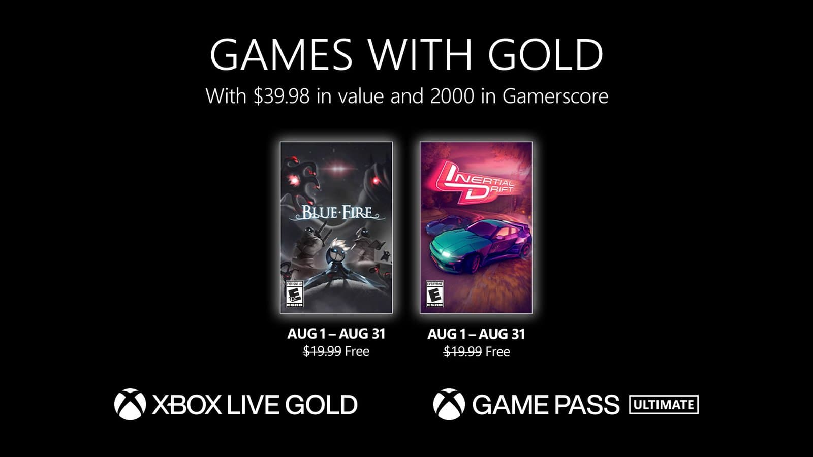 Xbox revela los últimos Games with Gold para agosto