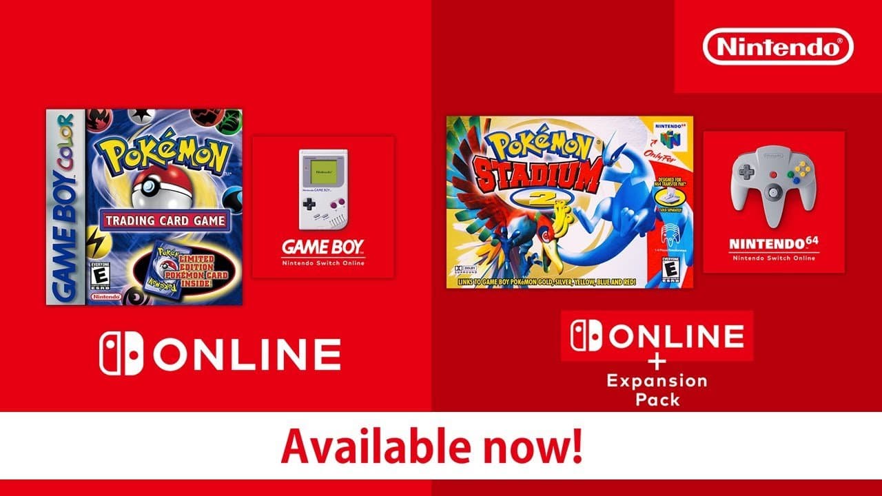 Nintendo Switch Online añade los juegos de Pokémon Trading Card Game y Pokémon Stadium 2