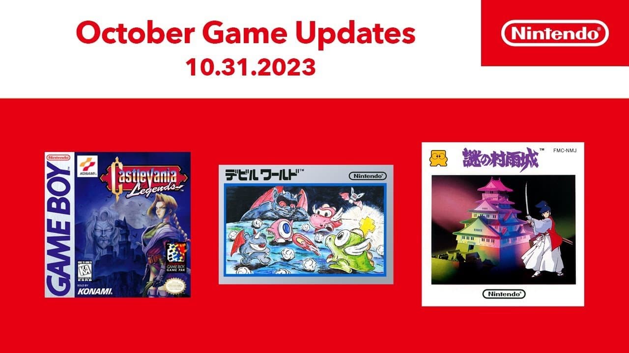 Castlevania Legends, DEVIL WORLD y The Mysterious Murasame Castle llegan hoy al Nintendo Switch Online