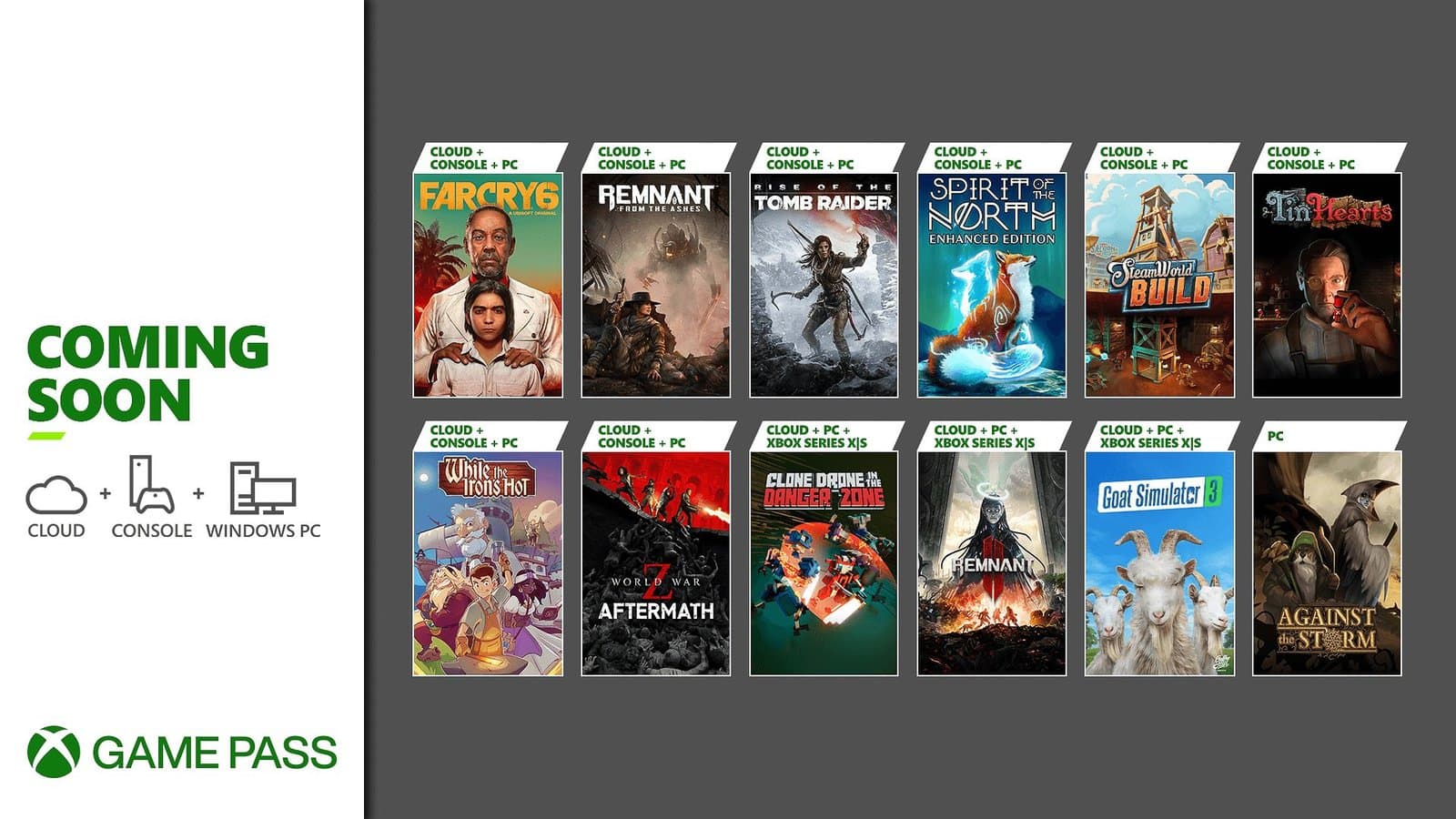 Xbox anuncia la primera oleada de juegos para Game Pass y Game Pass Core