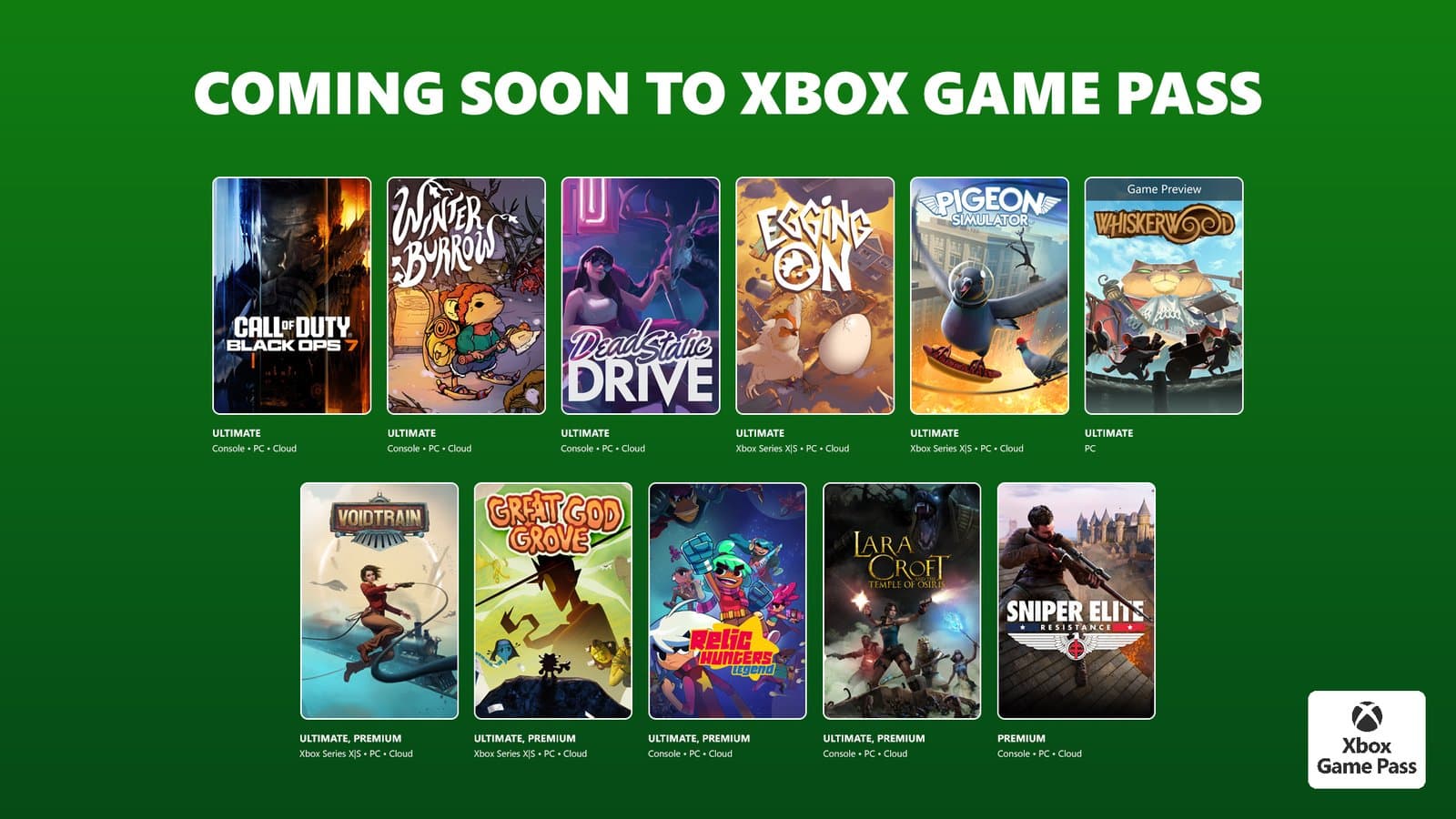 Xbox Game Pass anuncia su catálogo de lanzamientos para noviembre