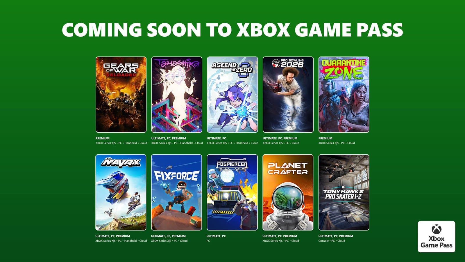 Xbox Game Pass suma Tony Hawk’s Pro Skater 1 + 2, The Planet Crafter, Palworld 1.0 y más