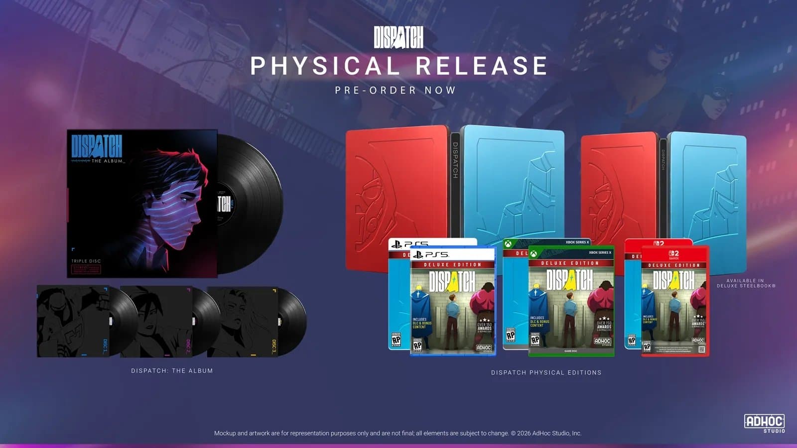 Dispatch anuncia ediciones físicas Deluxe y SteelBook para consolas