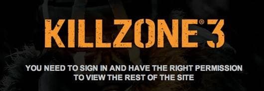 La página del beta de Killzone 3 en linea