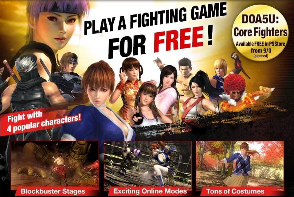 Dead or Alive 5 Ultimate: Core Fighters confirmado para el resto del mundo