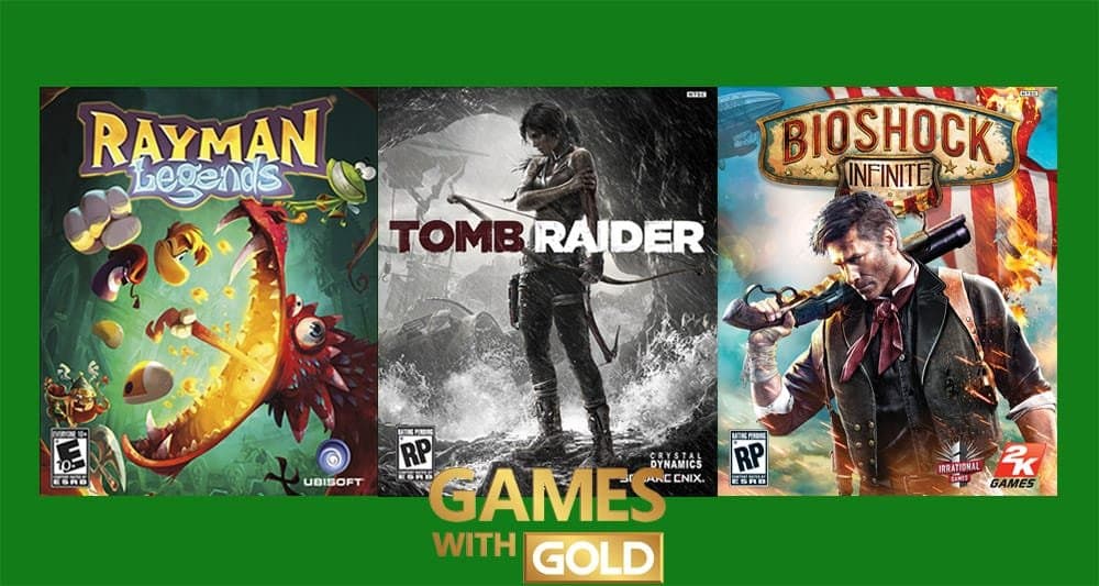 Rayman, Tomb Raider y Bioshock Infinite gratis en los Games with Gold de Marzo