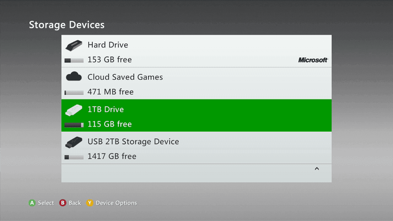 El Xbox 360 soportará memorias de hasta 2TB en su próxima actualización
