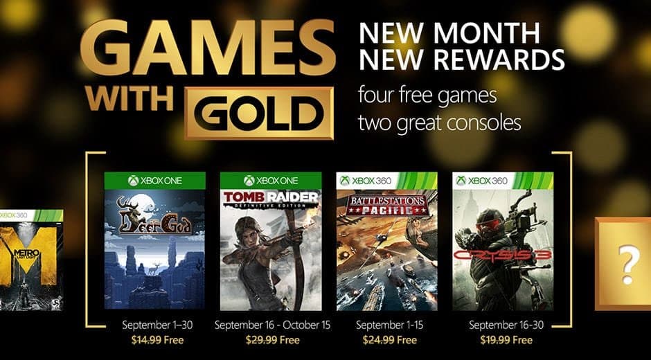 Estos son los juegos gratis para el mes de Septiembre para miembros de Xbox Gold