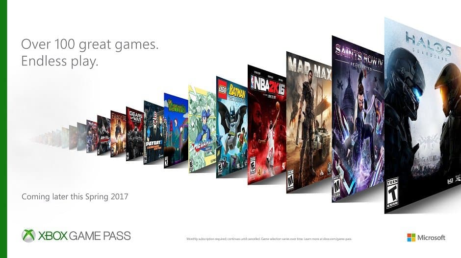 Microsoft anuncia Xbox Game Pass, un nuevo servicio de renta por suscripción