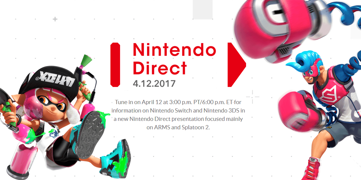 Tendremos un Nintendo Direct enfocado en Arms y Splatoon 2 este miercoles