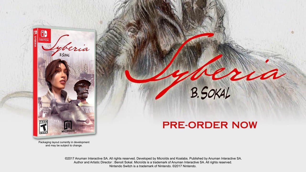 El primer juego de Syberia estará llegando al Nintendo Switch