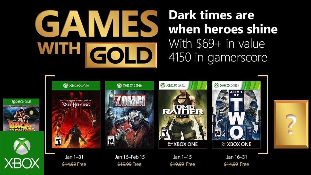 Anunciado los juegos gratis de Xbox para Enero 2018