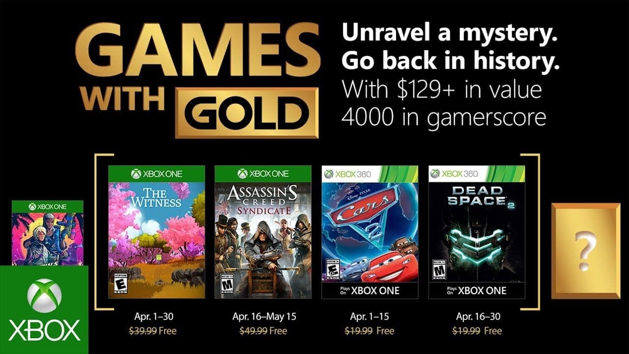 Estos son los juegos gratis para el mes de Abril en Xbox