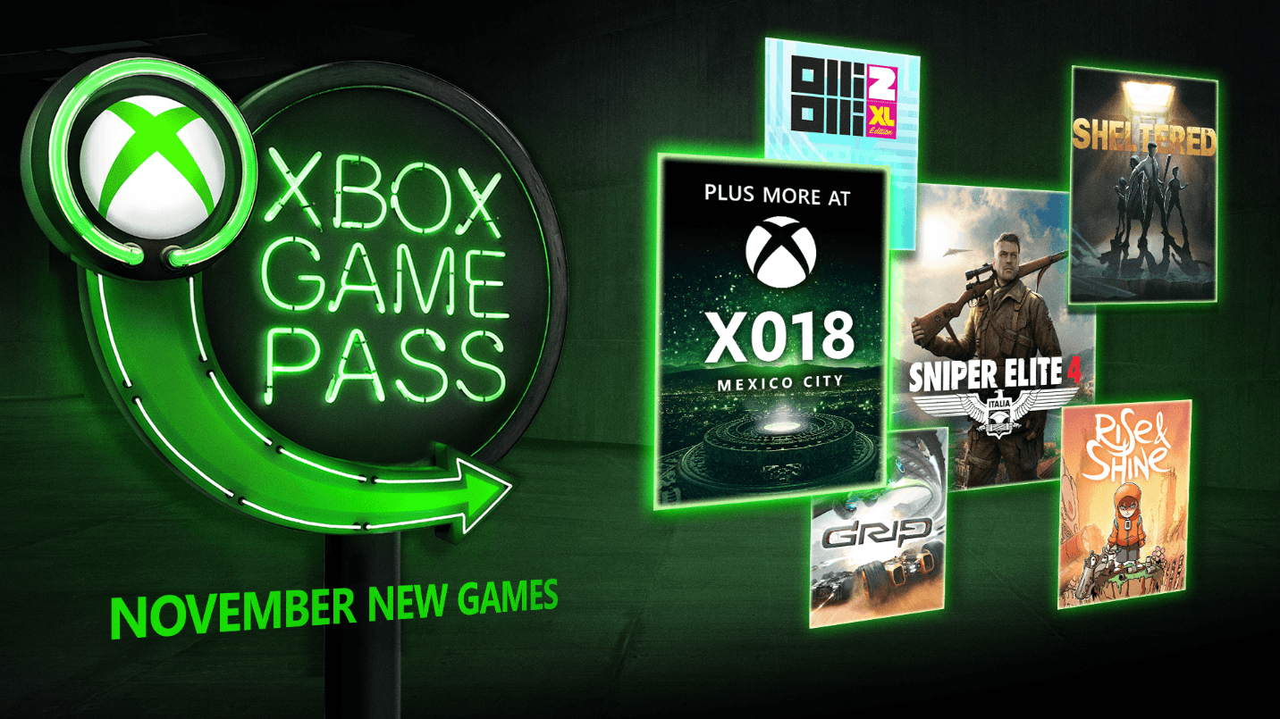 Estos son los juegos de Noviembre para Xbox Game Pass. Anunciarán más en el X018