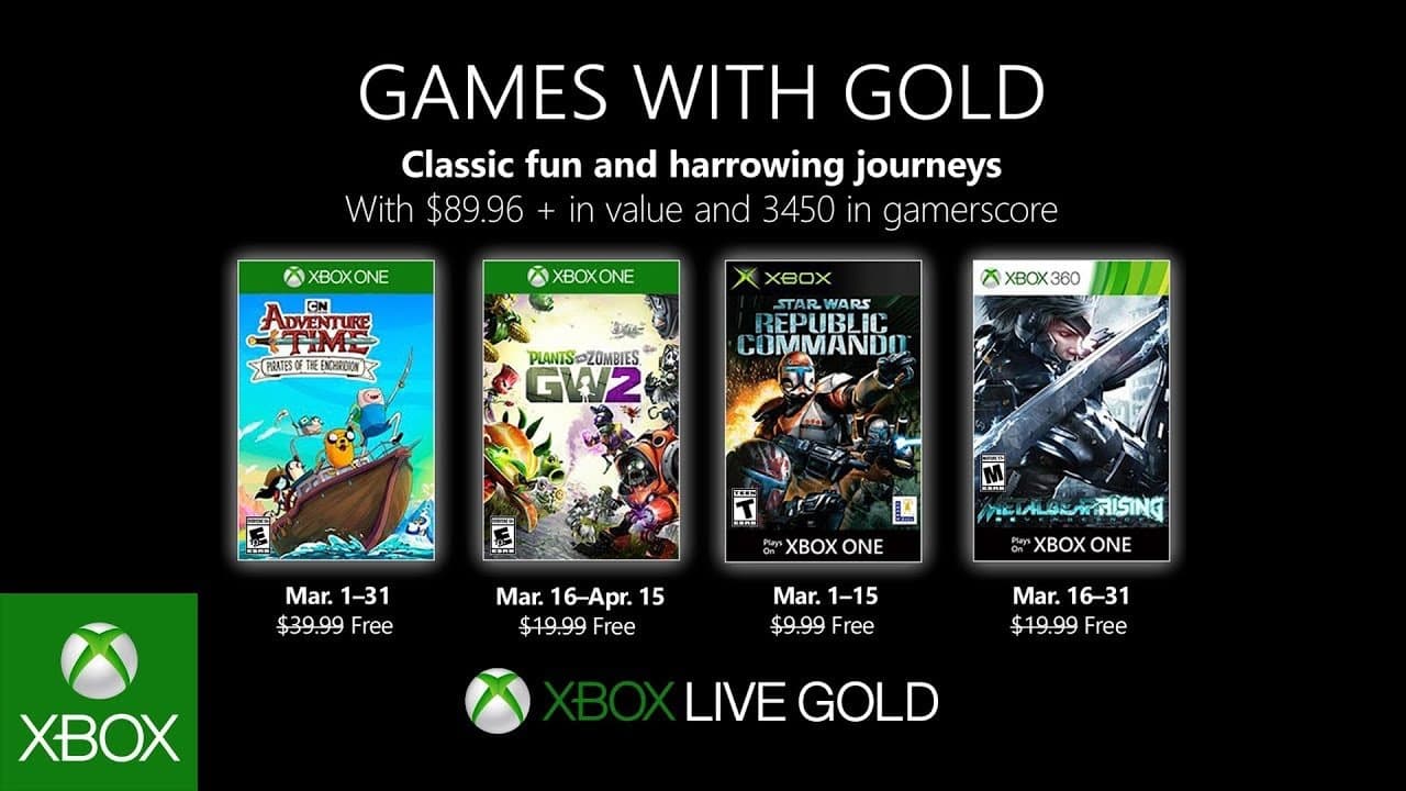 Estos son los juegos gratis para Xbox en Marzo