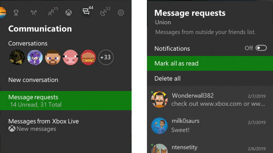 Tenemos ya la actualización de Mayo en el Xbox One con mejoras a la lista de amigos y mensajes