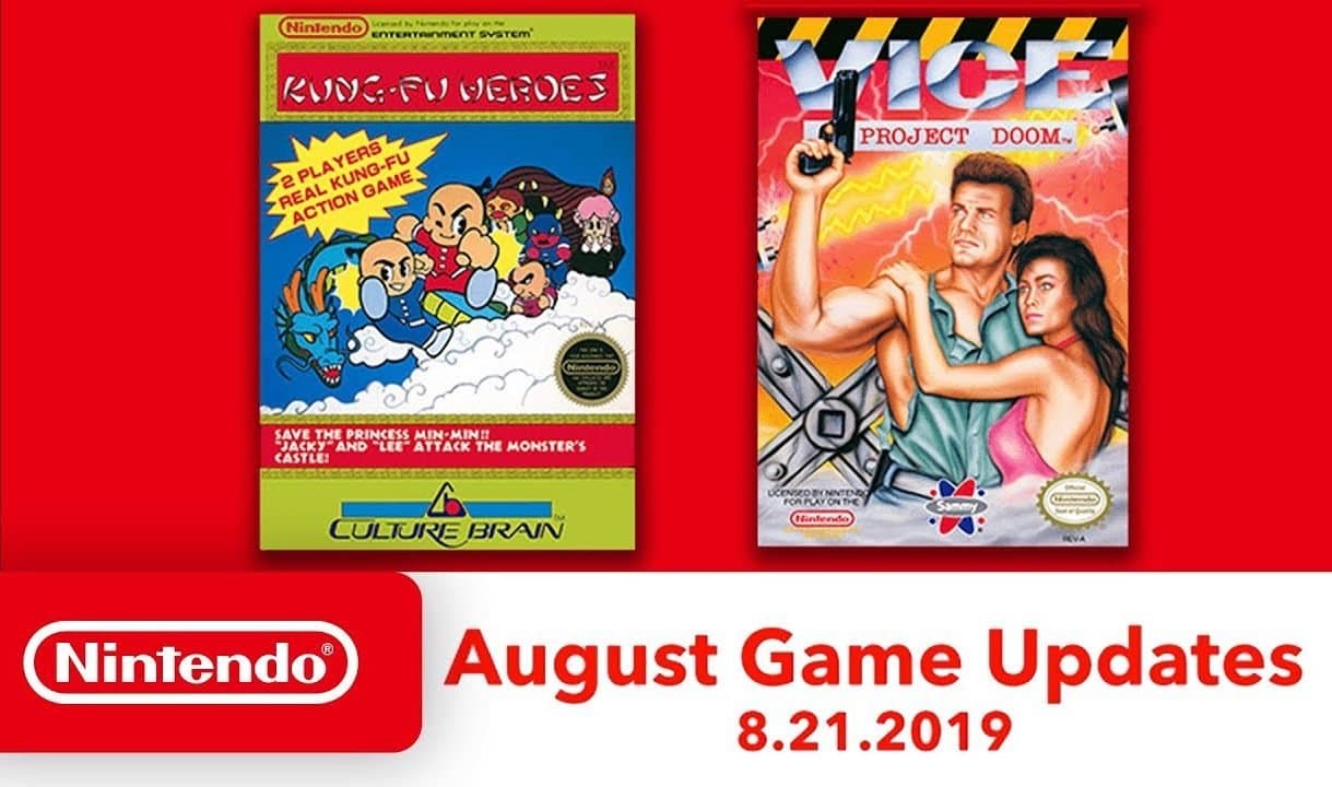 Kung-Fu Heroes y Vice: Project Doom son los títulos de agosto para el Nintendo Switch Online