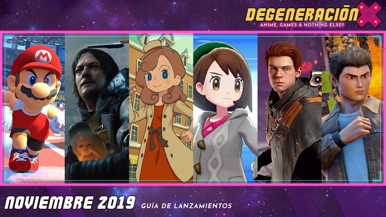 Todos los lanzamientos para el mes de Noviembre 2019