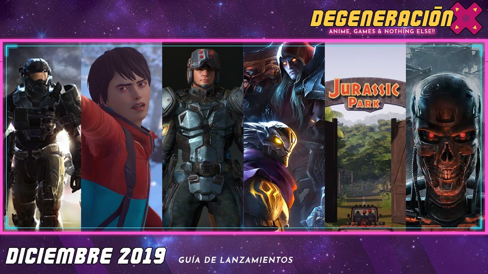 Calendario de lanzamientos para el mes de diciembre 2019