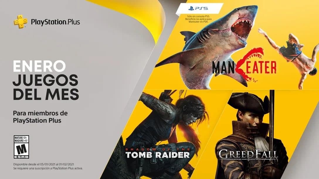 Anunciado los juegos PlayStation Plus para enero 2021