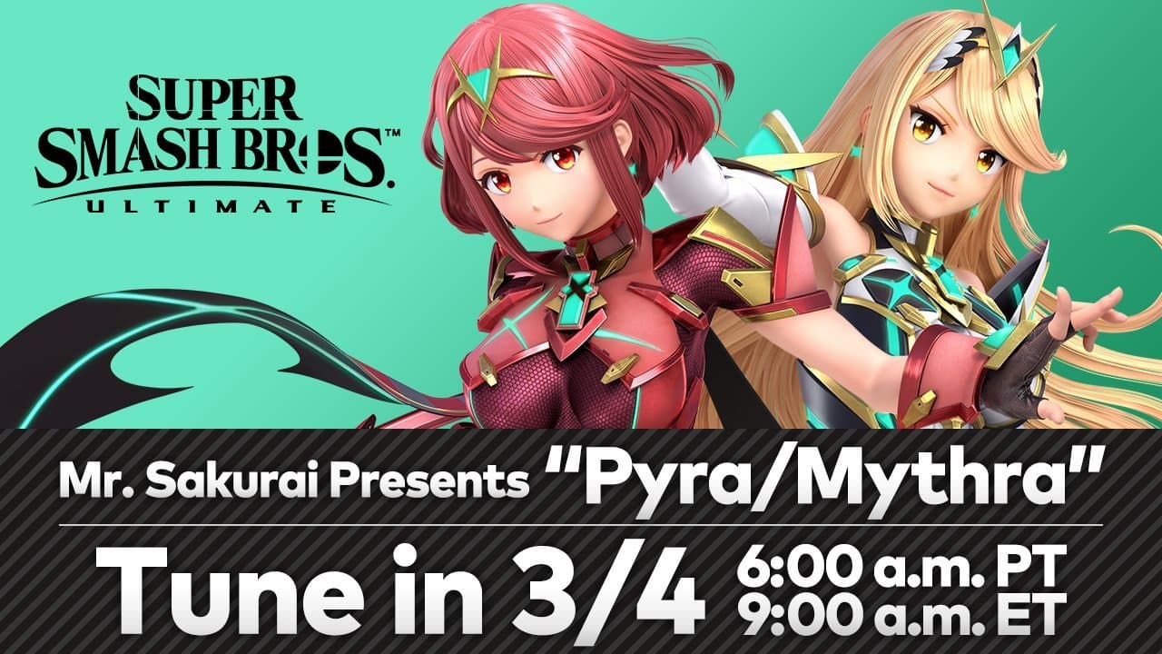 Tendremos presentación de Pyra y Mythra para Super Smash Bros. Ultimate la próxima semana