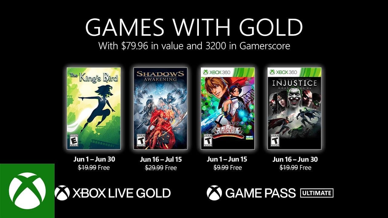 Estos son los juegos gratis de junio para Xbox