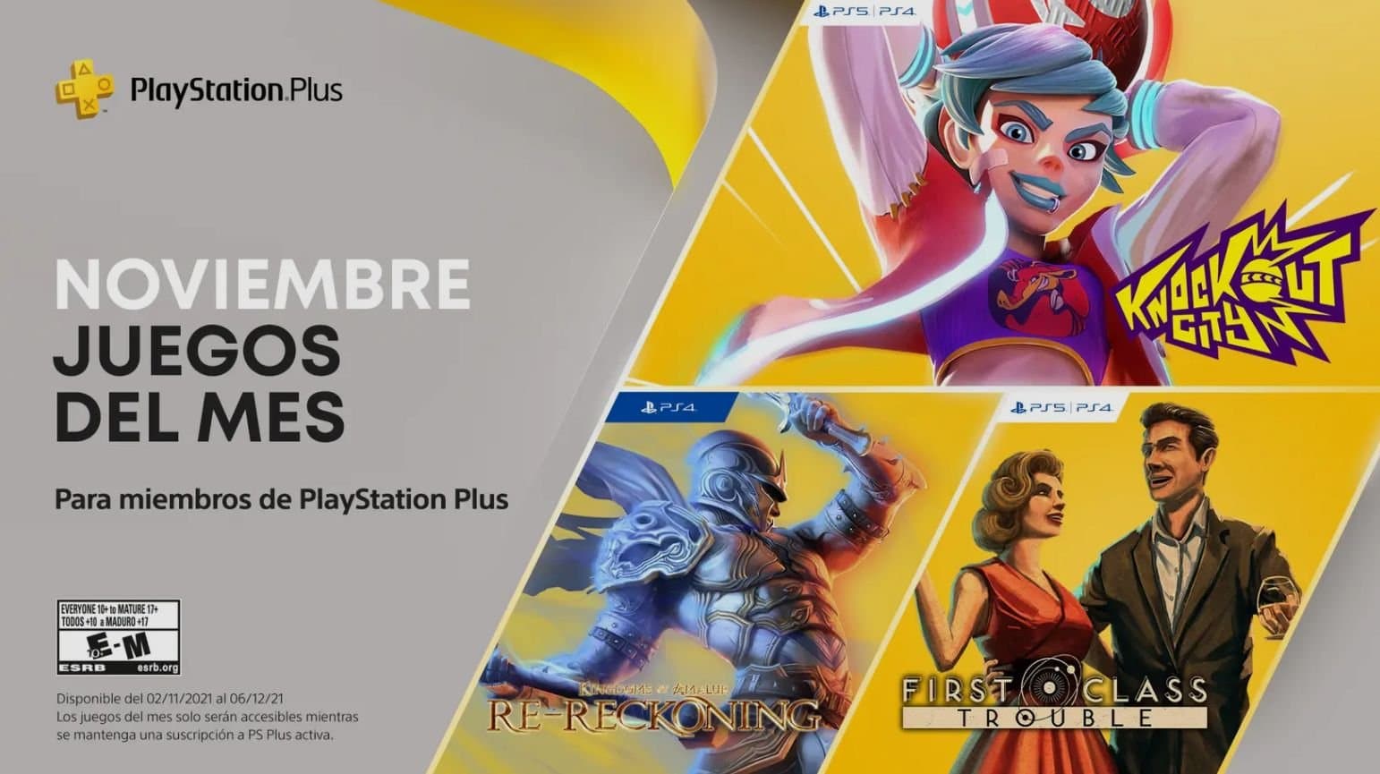 Anunciado los juegos PlayStation Plus de noviembre