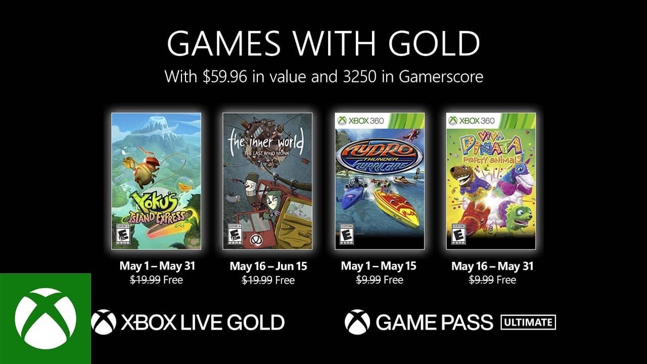 Estos son los Games with Gold para el mes de mayo 2022