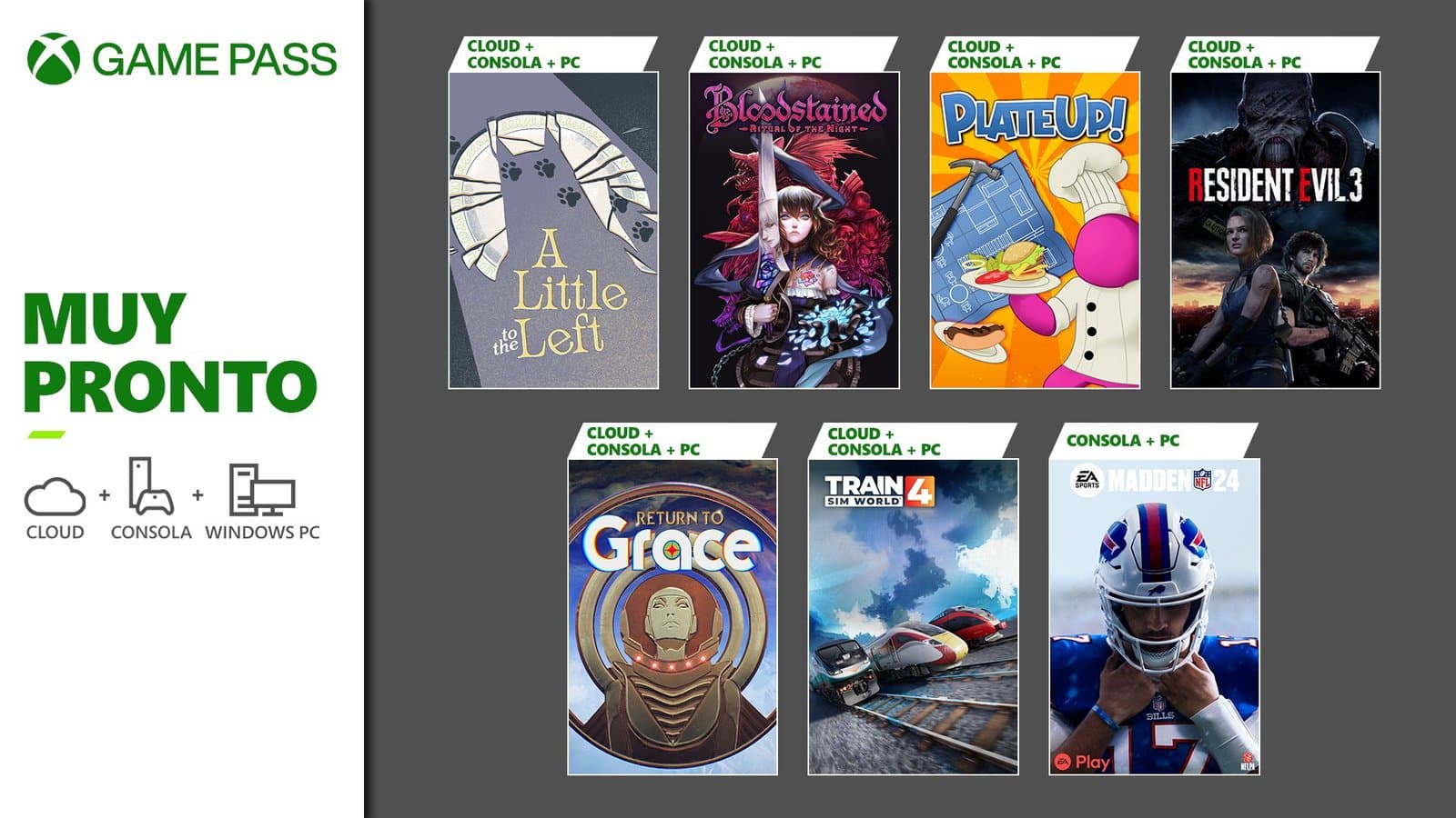 Madden NFL 24, Resident Evil 3 y PlateUp! llegan a Xbox Game Pass en febrero